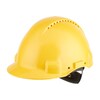 Hard Hat, Uvicator, Ratchet, Ventilated, Plastic Sweatband, Yellow, G3000NUV-GU, 20 ea/Case
